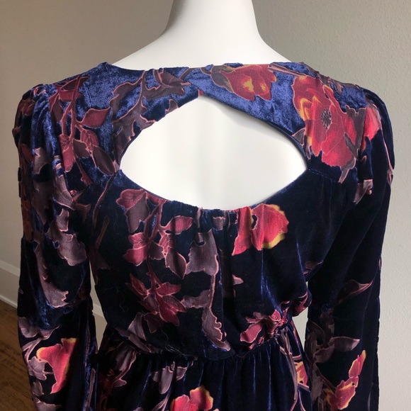 Burnout Velvet Floral Dress - Picture 5 of 6
